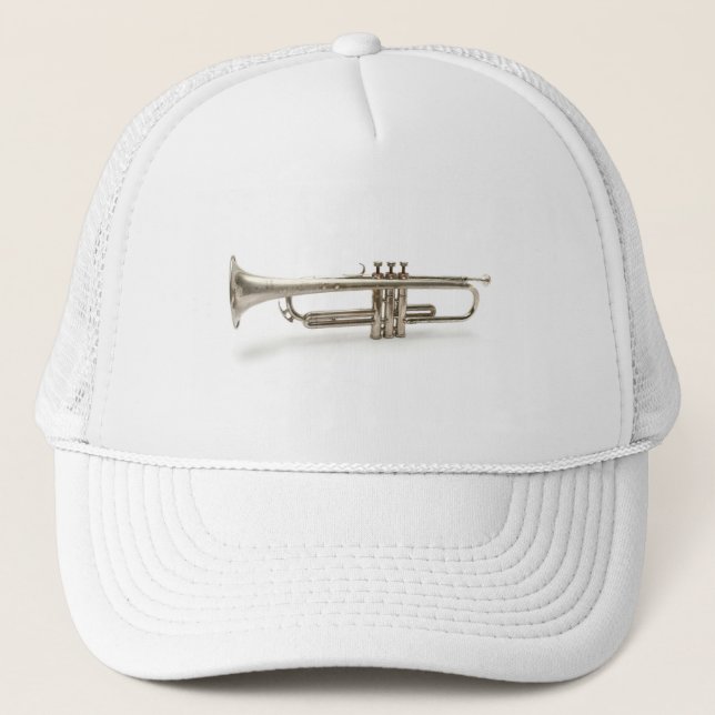 Silver Trumpet Trucker Hat (Front)