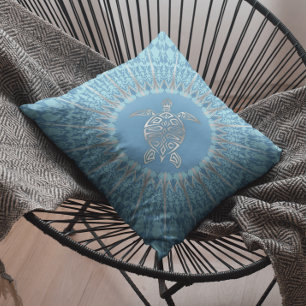 "Silver Turtle Radiance"   Beach Themed Cushion