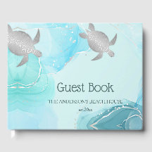 Silver Turtles Turquoise Ink Coastal House