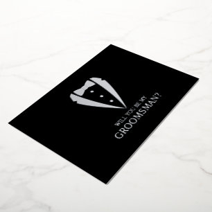 Silver Tuxedo Suit Personalised Groomsman Proposal