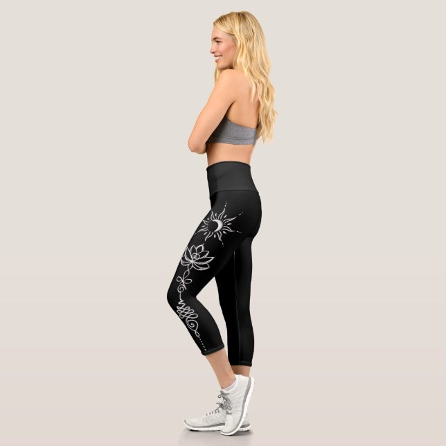 Silver Unalome Group Capri Leggings (Left)