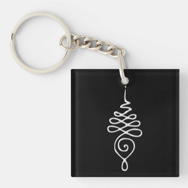 Silver Unalome Key Ring (Front)