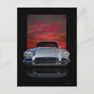 Silver vette postcard