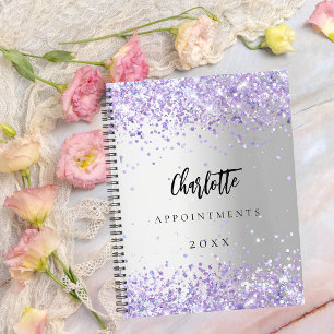 Silver violet lavender planner