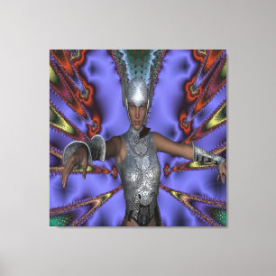 Silver warrior canvas print