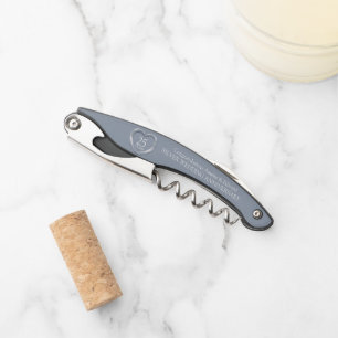 Silver wedding anniversary 25 years photo reverse corkscrew