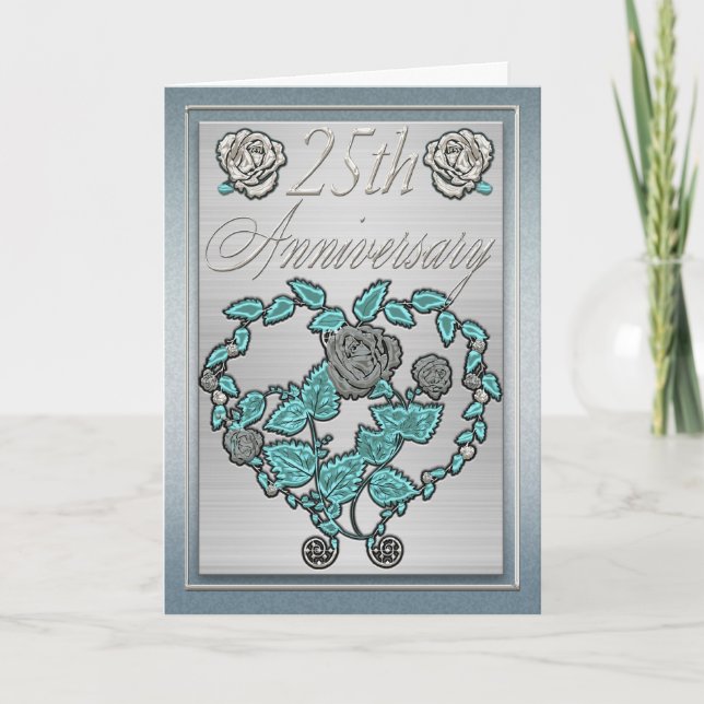 Silver Wedding Anniversary 25th Anniversary Invitation (Front)