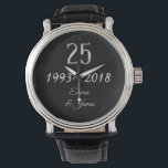 Silver Wedding Anniversary 25th Anniversary Watch<br><div class="desc">Silver Wedding Anniversary 1993 2018 Elegant Watch</div>
