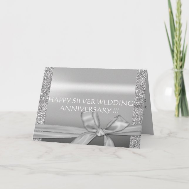 SILVER WEDDING ANNIVERSARY CARD (Front)