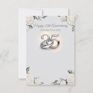 Silver Wedding Anniversary Card – 25 Years of Marr