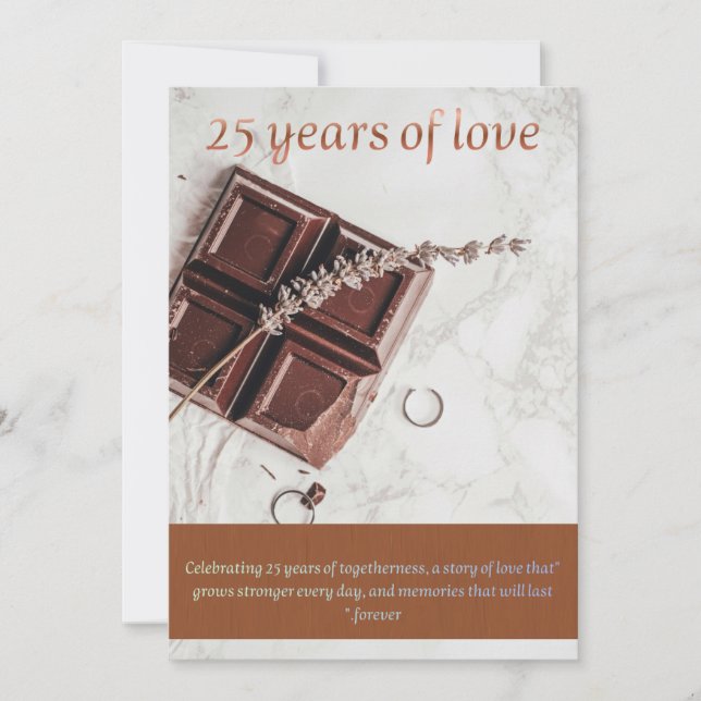 Silver Wedding Anniversary Greeting Card – Celebra (Front)