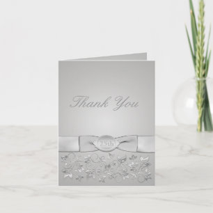 Silver Wedding Anniversary Thank You Card