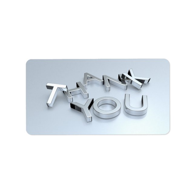Silver Wedding Anniversary Thank You Labels (Front)