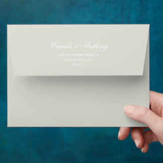 Silver Wedding Envelope