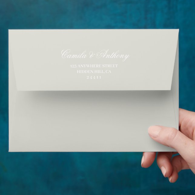 Silver Wedding Envelope (Hand)