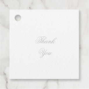 Silver Wedding Favour Tags