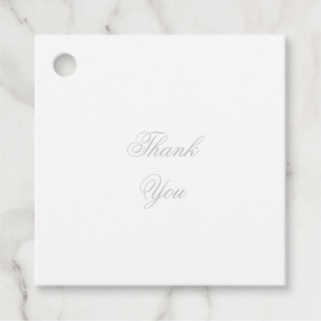 Silver Wedding Favour Tags (Front)