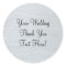 Silver Wedding Favour Thank You Sticker