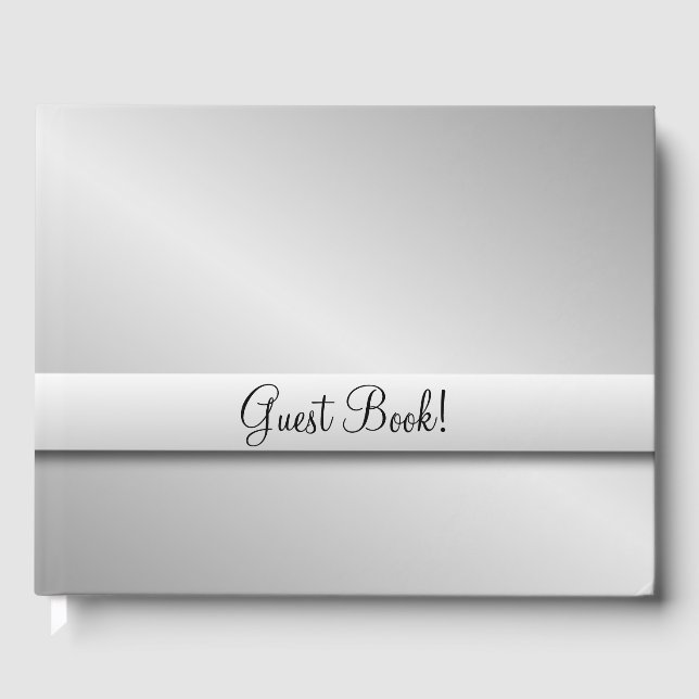 Silver Wedding Guest Book (Front)