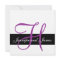 Silver Wedding Invitation Monogram H Names Purple