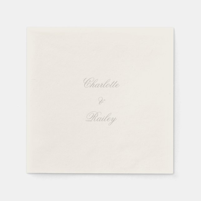 Silver Wedding Napkin (Front)