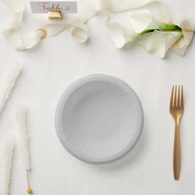 Silver Wedding Paper Plate (Wedding)