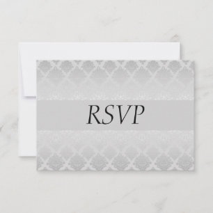 Silver Wedding RSVP Card