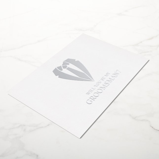 Silver Wedding Suit and Tie Groomsman Proposal (Rotated)