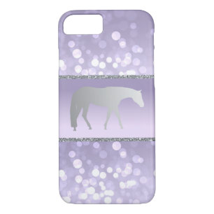 Silver Western Pleasure Horse on Purple Brokeh Case-Mate iPhone Case