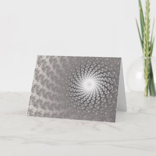 Silver Whirlpool2 Greetings Card