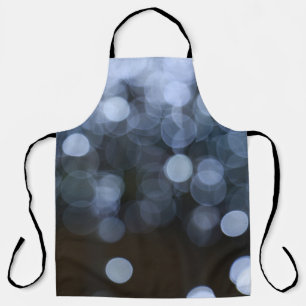 Silver, white bokeh night background. apron