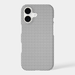 Silver White Carbon Fibre Print