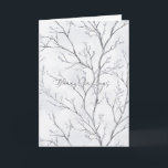 Silver White Christmas Winter Trees Card<br><div class="desc">Silver White Christmas Winter Trees</div>