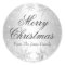 Silver Winter Wonderland Christmas Holiday Sticker