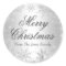 Silver Winter Wonderland Christmas Holiday Sticker