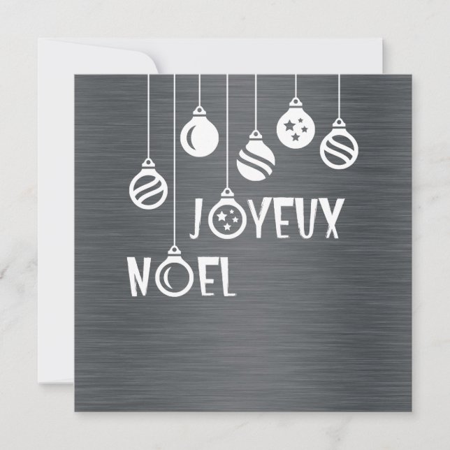 Silver wish card "Joyeux Noel" (Front)