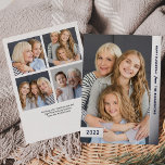 Silver Wishes | Modern Multi Photo Hanukkah<br><div class="desc">These elegant and modern cards feature a silver foil bar along the side of your personal photo on the front, and a small matching silver foil banner with the year adds that additional style. The text says "Joyous Hanukkah", but you can change this, and you can add your family name....</div>