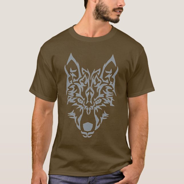 Silver Wolf Spirit Animals T-Shirt (Front)