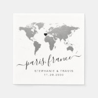 Silver World Map Travel Theme Party