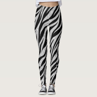 Silver Zebra Leggings