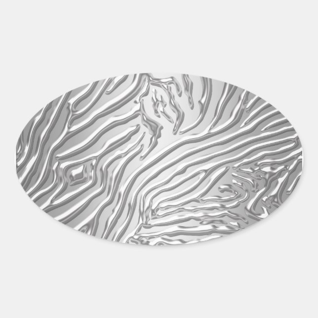 Silver Zebra Party Favour Label Envelope Seal Stic (Front)
