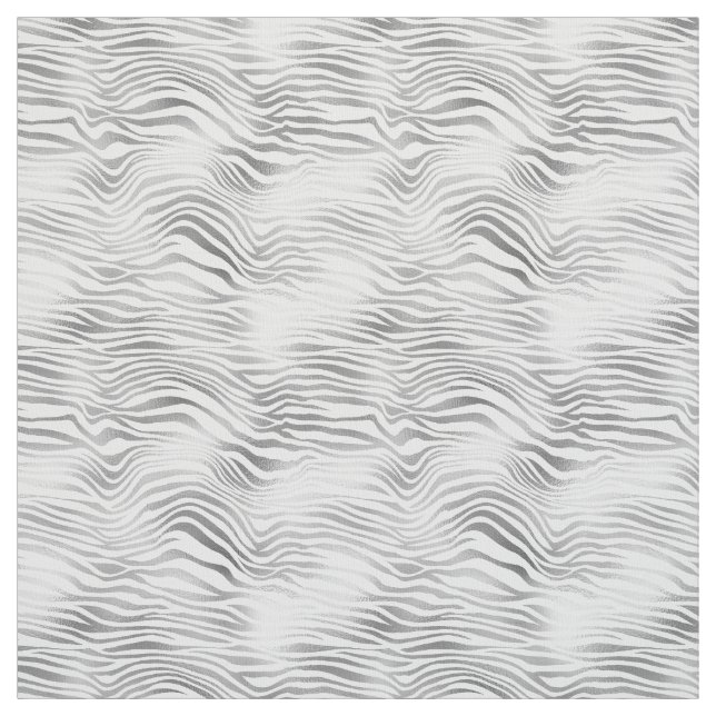 Silver Zebra Print Fabric (Swatch)