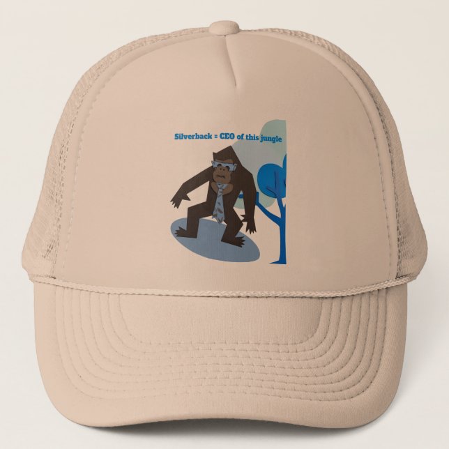 Silverback = CEO of this jungle Trucker Hat (Front)