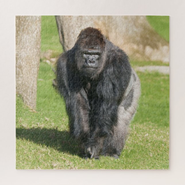 Silverback Gorilla – A Moment of Power Jigsaw Puzzle (Vertical)