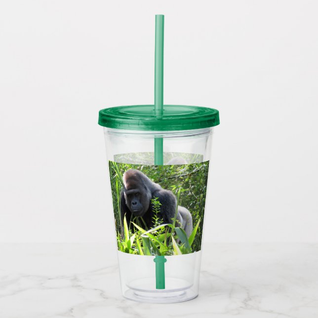 Silverback Gorilla -  Acrylic Tumbler (Front)