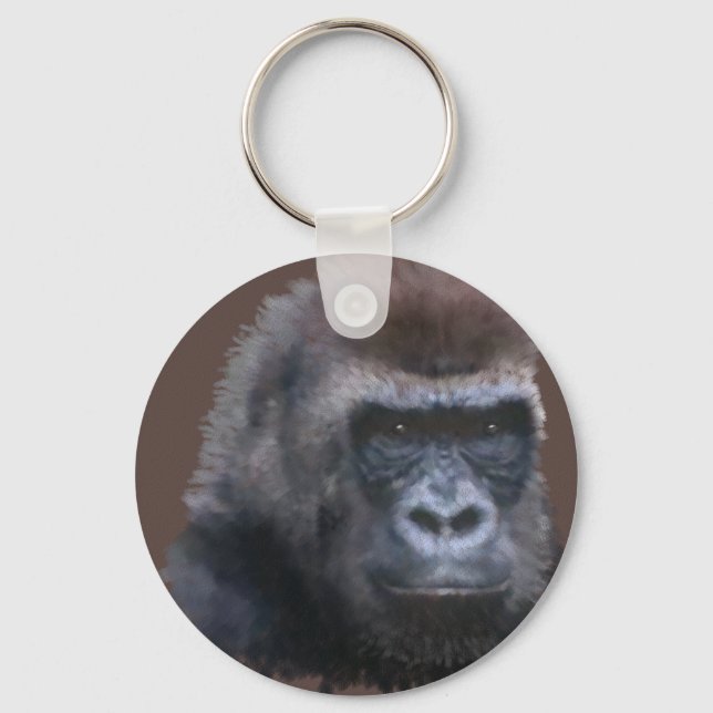 Silverback Gorilla Key Ring (Front)