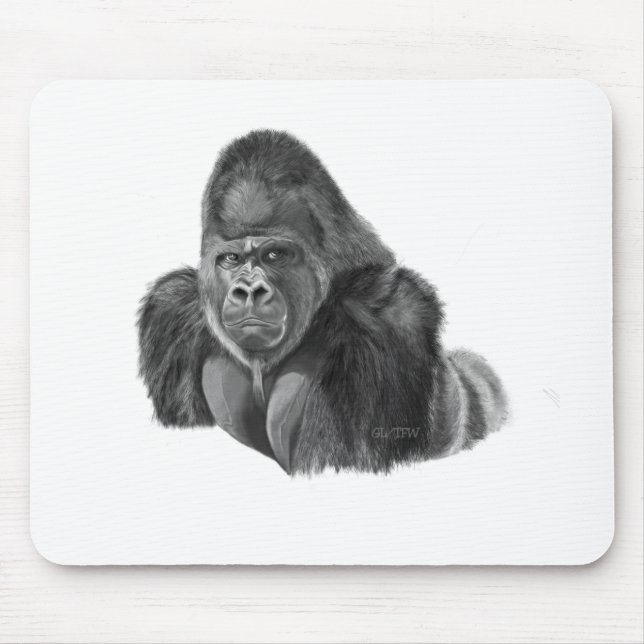 Silverback gorilla mouse pad Gorilla Mouse Pad (Front)