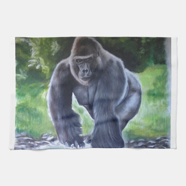 Silverback Gorilla Tea Towel (Horizontal)