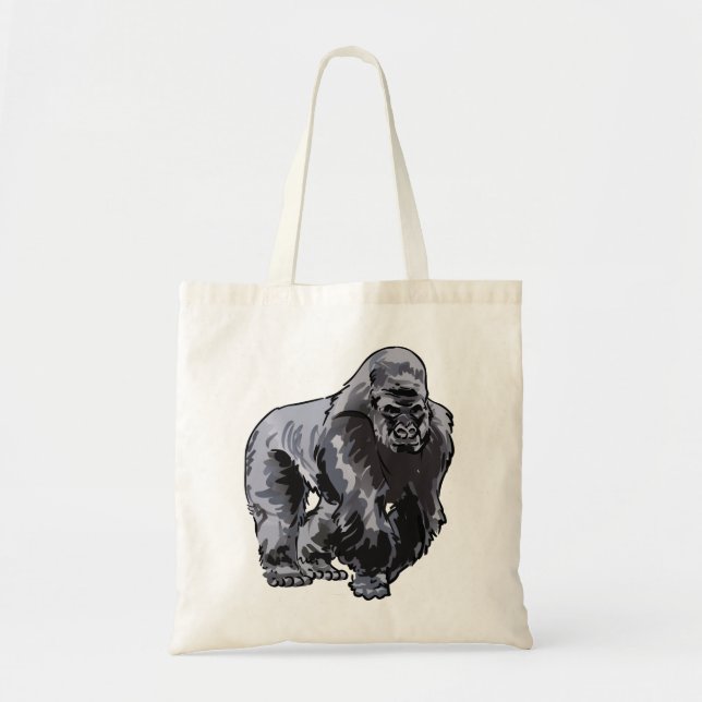 Silverback Gorilla Tote Bag (Front)