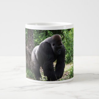 Silverback Male Gorilla walking head down.jpg Large Coffee Mug